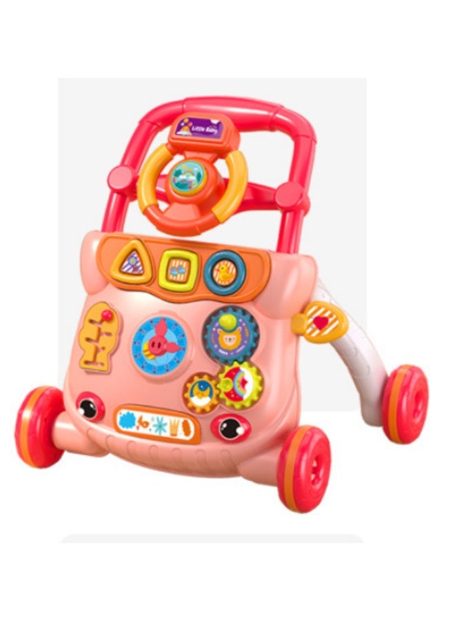 3 في 1 مشاية أطفال 3 في 1 للبنات والأولاد مشاية للجلوس والوقوف، مركز أنشطة تعليمية مع لوحة لعب قابلة للإزالة تصميم ألعاب مشي للأطفال الرضع والبنات (أخضر)